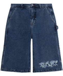 Ace Ultra Wide Leg Shorts (Medium Wash)