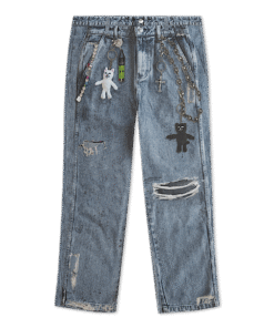 Real Straight Leg Denim Pants (Light Wash)