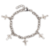 Charm Cross Bracelet (Silver)