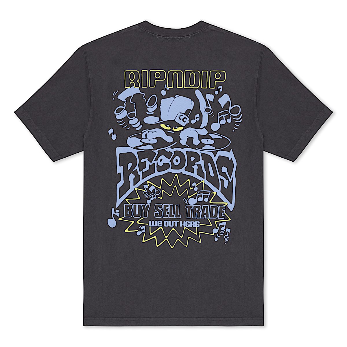 Ripndip Records Tee (Charcoal Vintage Wash)