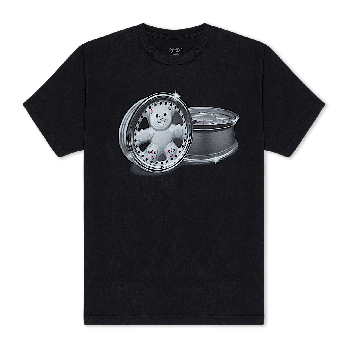 Nerm Wheels Tee (Black Vintage Wash)