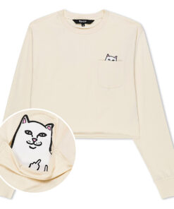 Lord Nermal Cropped Long Sleeve Pocket Tee (Natural)