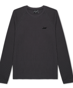 Castanza Waffle Knit Long Sleeve (Charcoal)