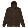 Castanza Waffle Knit Zip Up Hoodie (Brown)